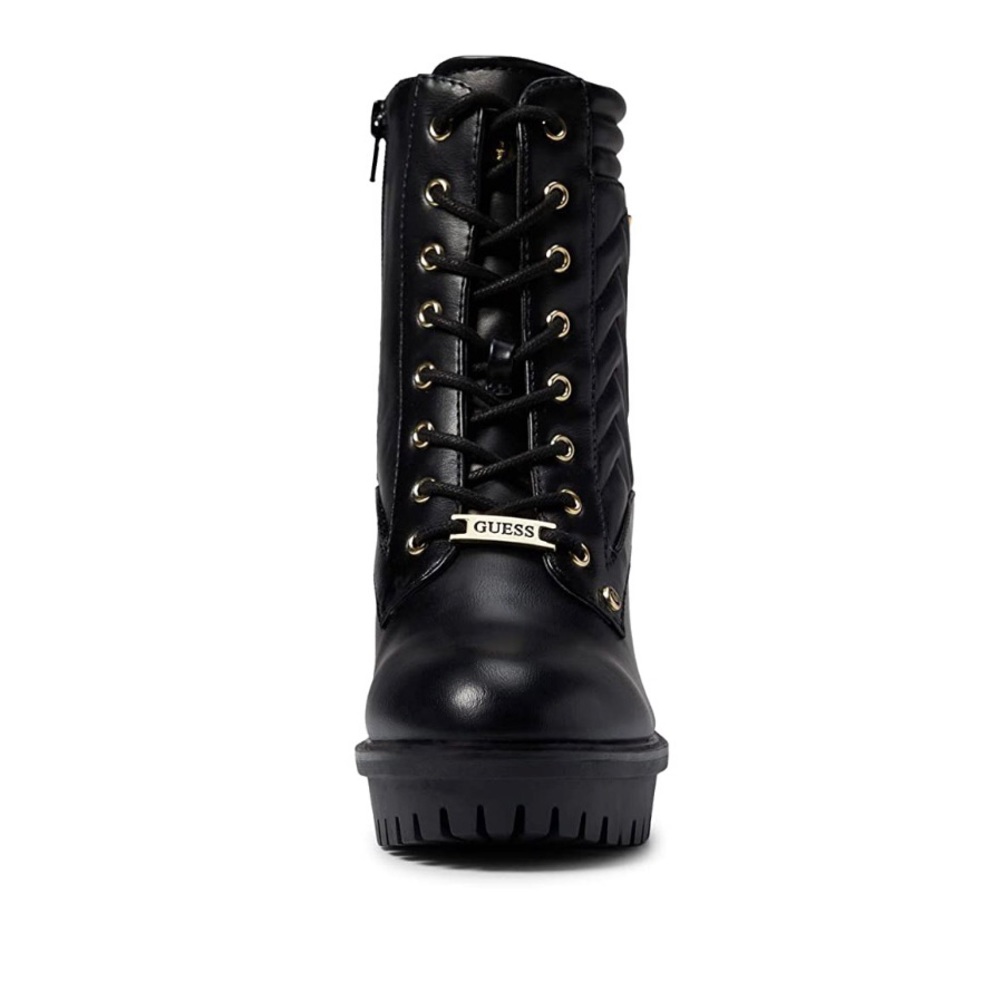 GUESS black Boots with laces and platform heel Manners Sz 10 - Picture 3 of 14